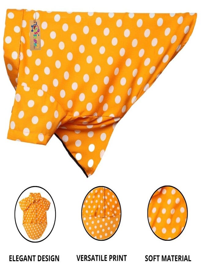 Western Era Cotton Printed Breathable Basic Vest Dog Shirt, Super Soft Shirt, Cute Lightweight Thin Shirt for Your Furries, Ultra Comfort Dog Apparel (Polka Orange) (XLarge - 24inch) - Image 2